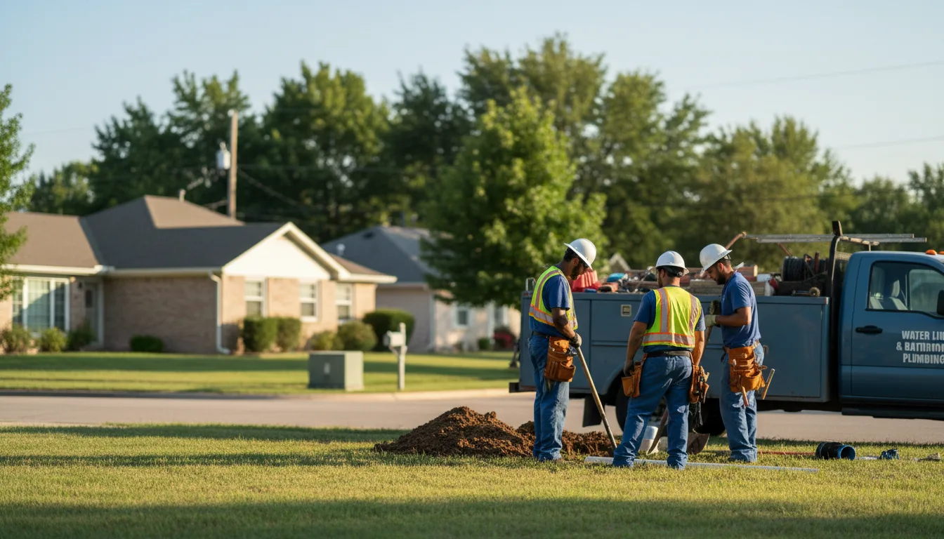 Residential water line and bathroom plumbing service in Spur, TX